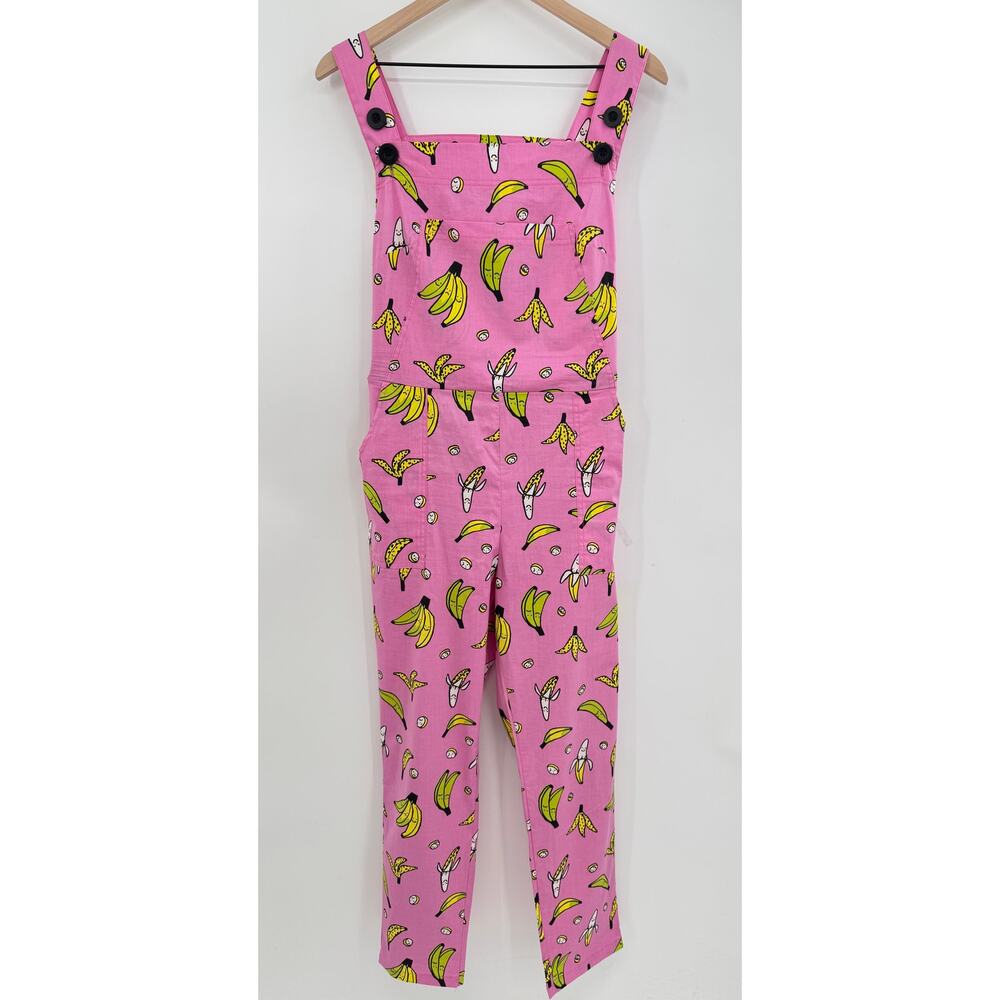 Nooworks Pink Boobie Banana Overalls Jumpsuit One Piece Pantsuit M